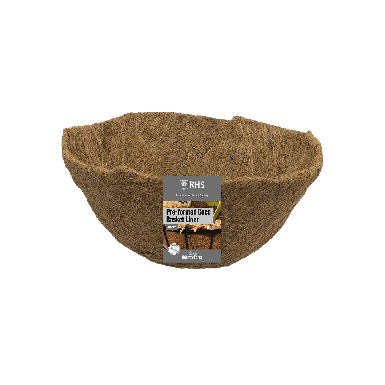RHS 12" Preformed Natural Coco Basket Liner
