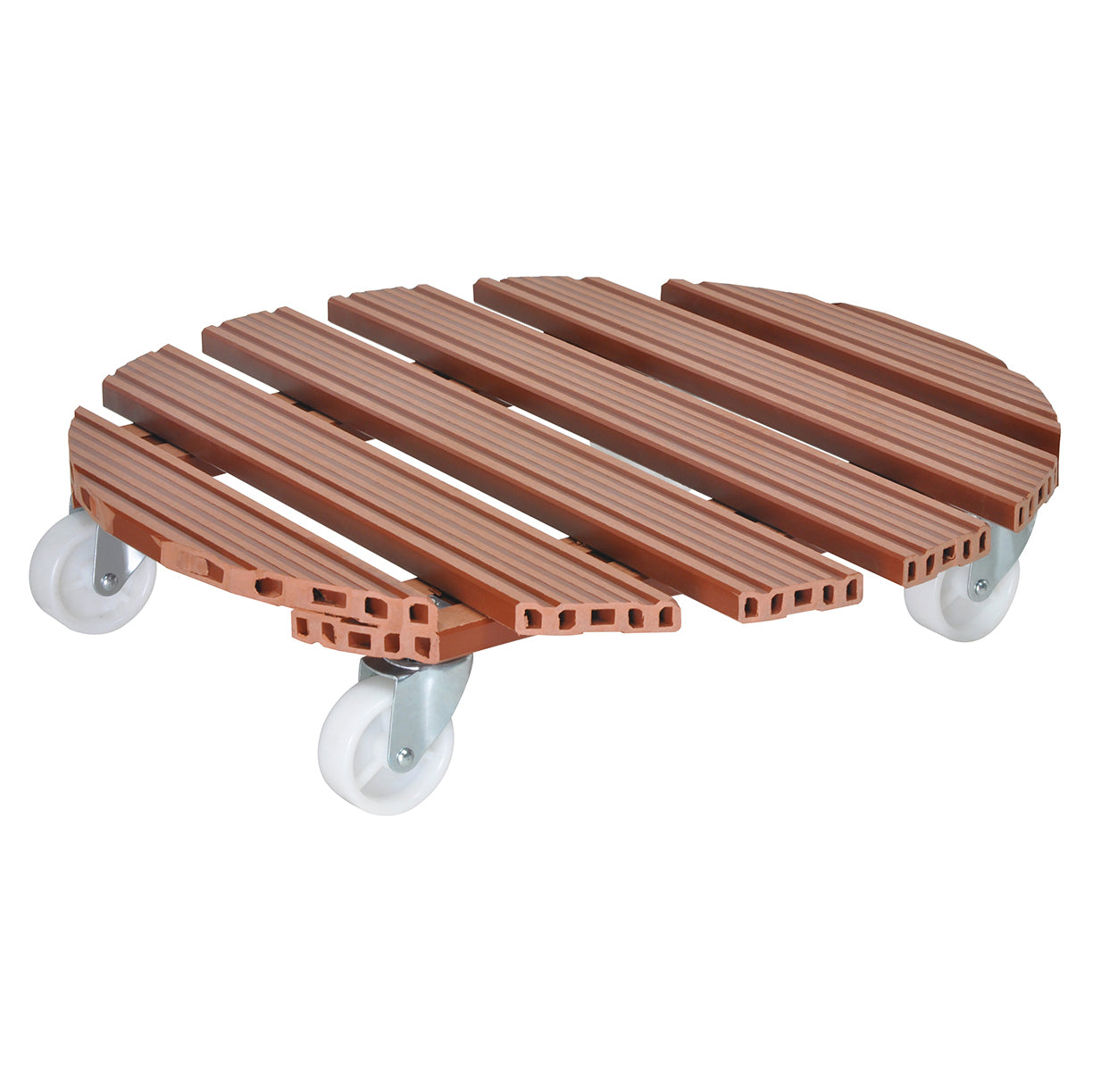 20" Terra Cotta Round WPC Plant Caddy, Indoor/Outdoor