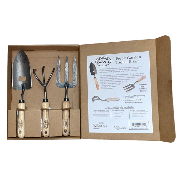 personalised garden tool set DeWit Tool Gift Set - 3 Piece Essentials for Dad | Garden Tools