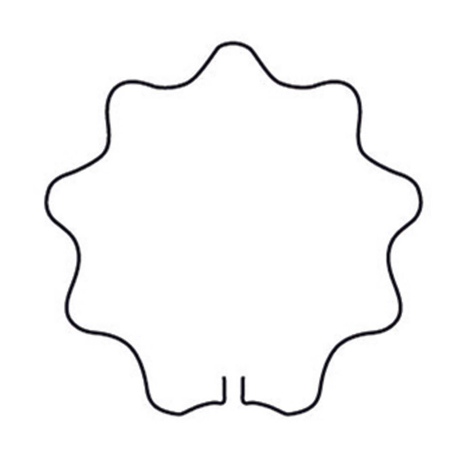 Plant Support Ring 13" Scalloped Circle for top-heavy plants, galvanized steel, dark green finish.