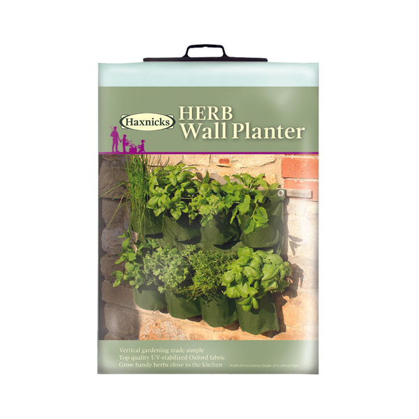 hanging pockets for plants Herb Wall Planter 23.6"W x 18.9"H; Pocket - 6"W x 6"D x 9"L