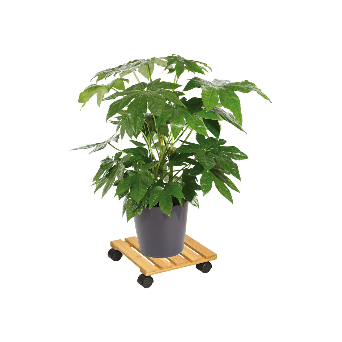 11.4&quot; Square Bamboo Plant Caddy