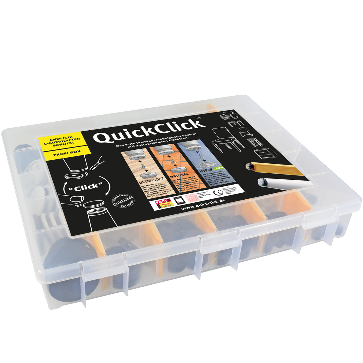 Wagner QuickClick® Furniture Glides Professional Box – 432-Piece Set