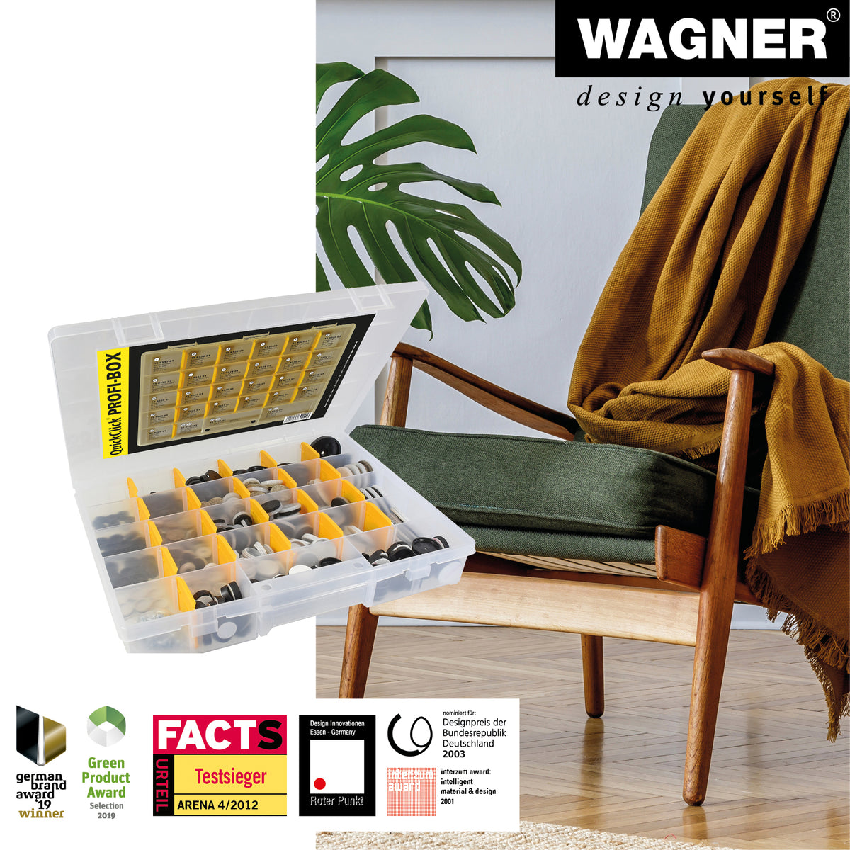 Wagner QuickClick® Furniture Glides Professional Box – 432-Piece Set