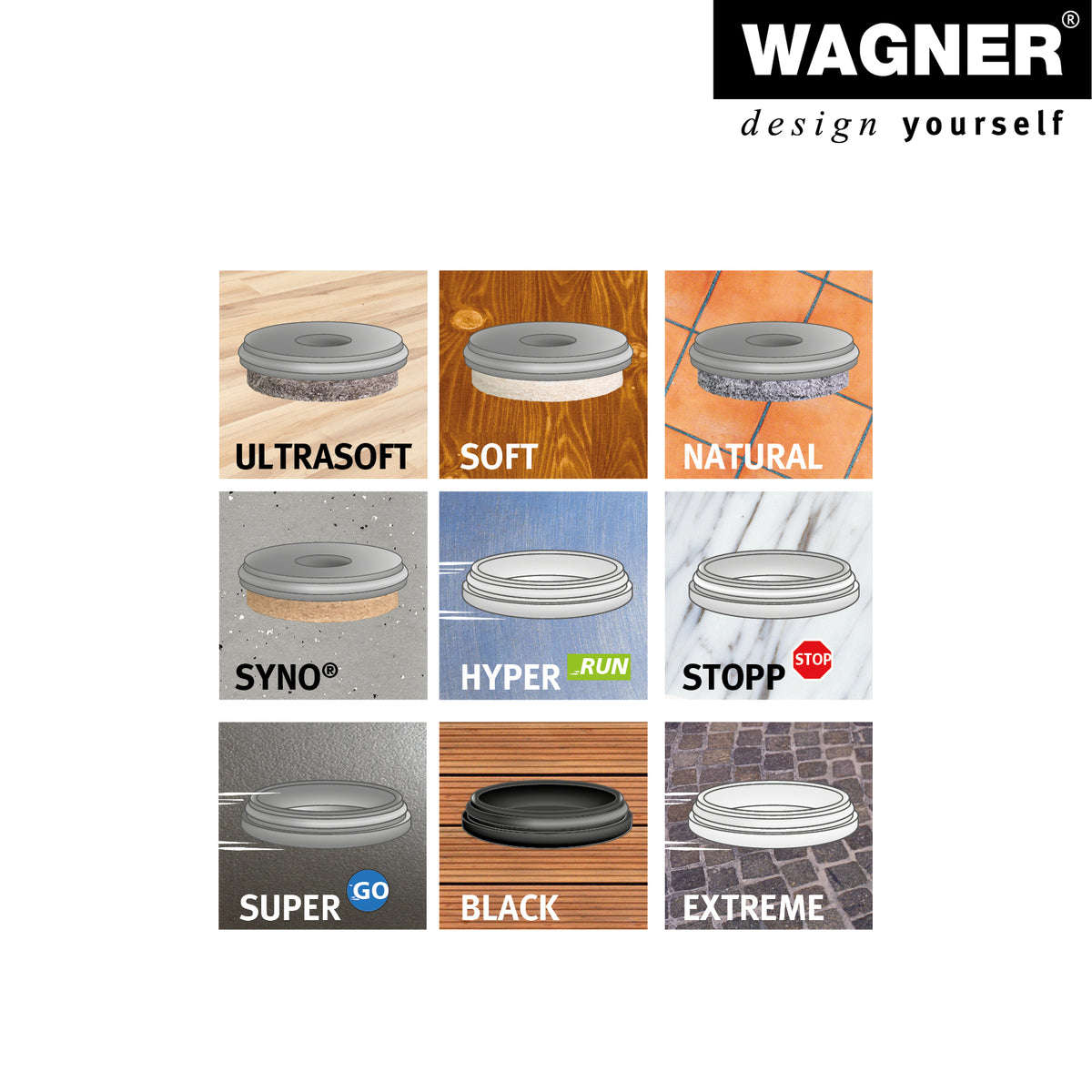 Wagner QuickClick® Furniture Glides Professional Box – 432-Piece Set