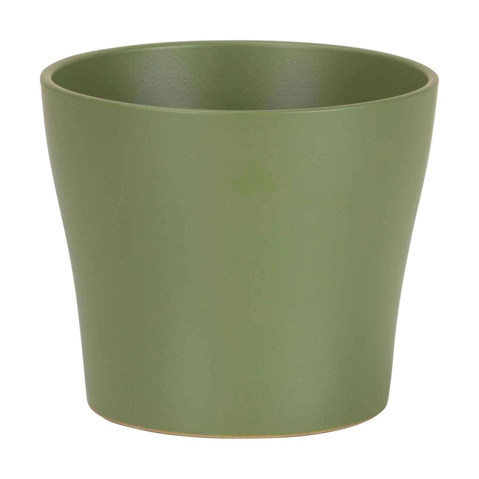 6" Oliva Ceramic Colorful Mix Pot in green.