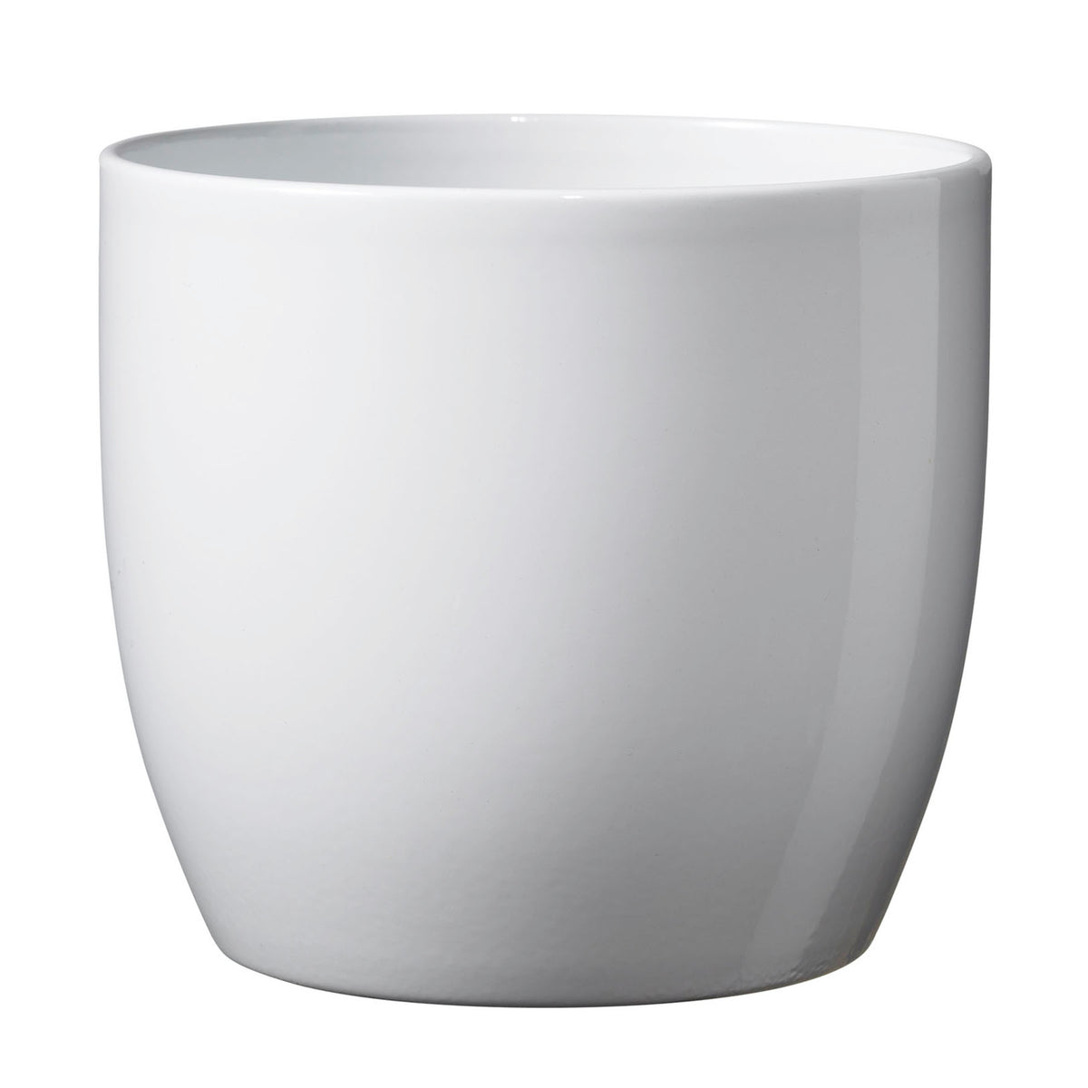 5.1" White Ceramic Basel Full Color Pot