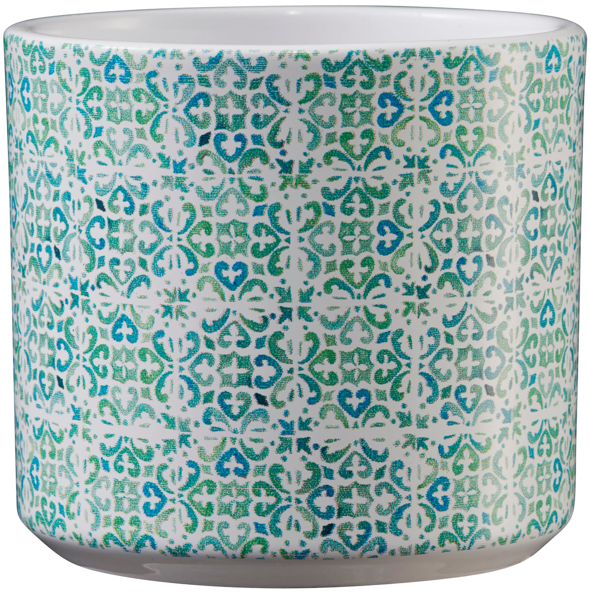 3.1" Mosaic Turquoise Ceramic Livorno Pot