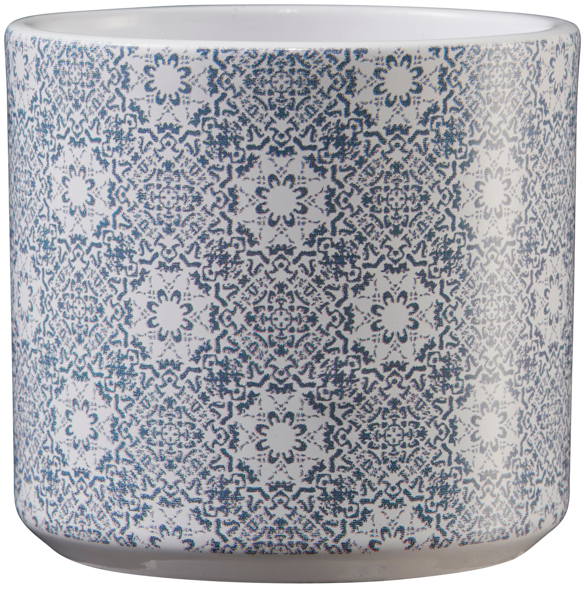 3.1" Mosaic Blue-Gray Ceramic Livorno Pot