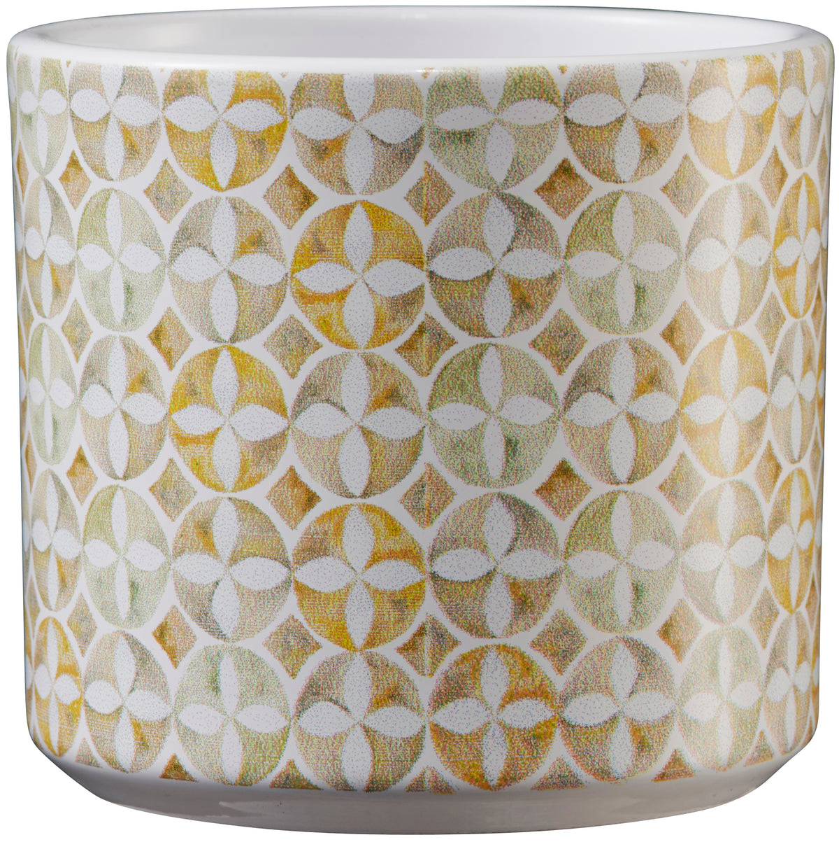 3.1" Mosaic Amber Ceramic Livorno Pot
