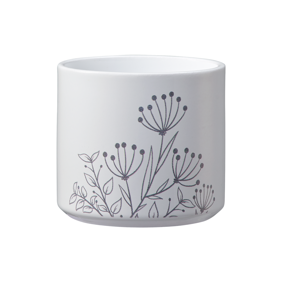 3.1" Flower Sketch Ceramic Las Vegas Greenery Pot