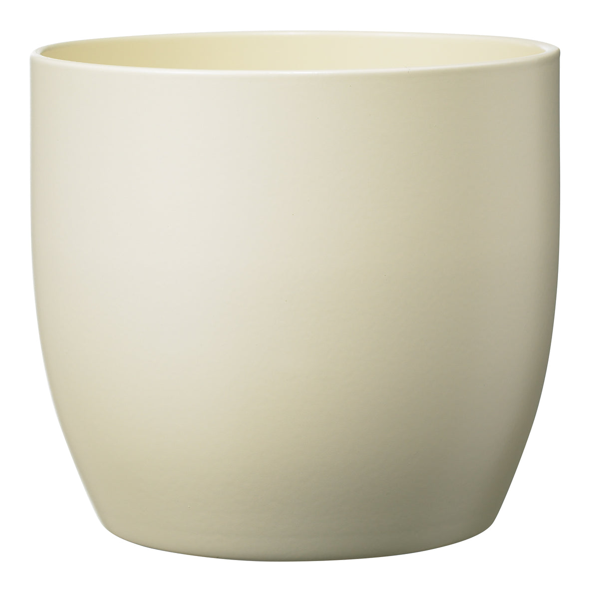 3.9" Matte Cream Ceramic Basel  Fashion Pot