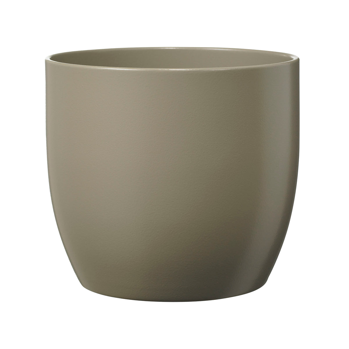 3.9" Matte Light Gray Ceramic Basel  Fashion Pot