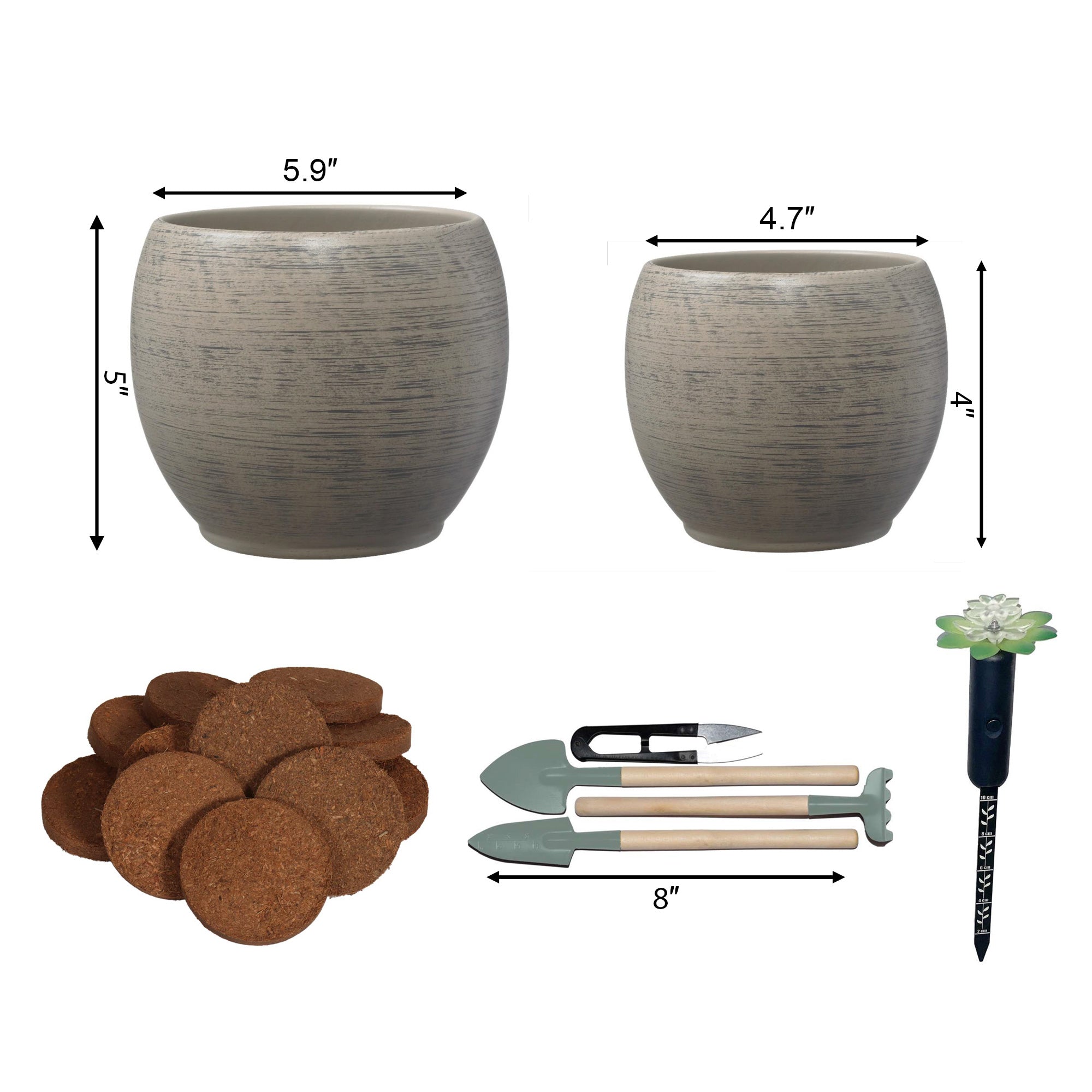 rustic pots for indoor plants Alberta Fashion Brown Indoor Ceramic Pottery Kit