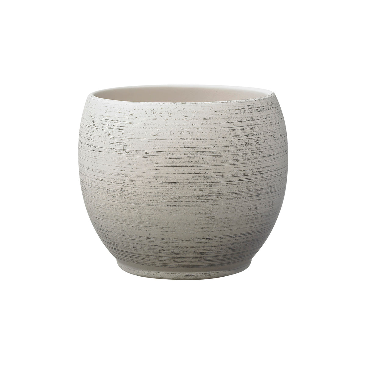 4.7" Wood Optics Gray Ceramic Alberta Fashion Pot