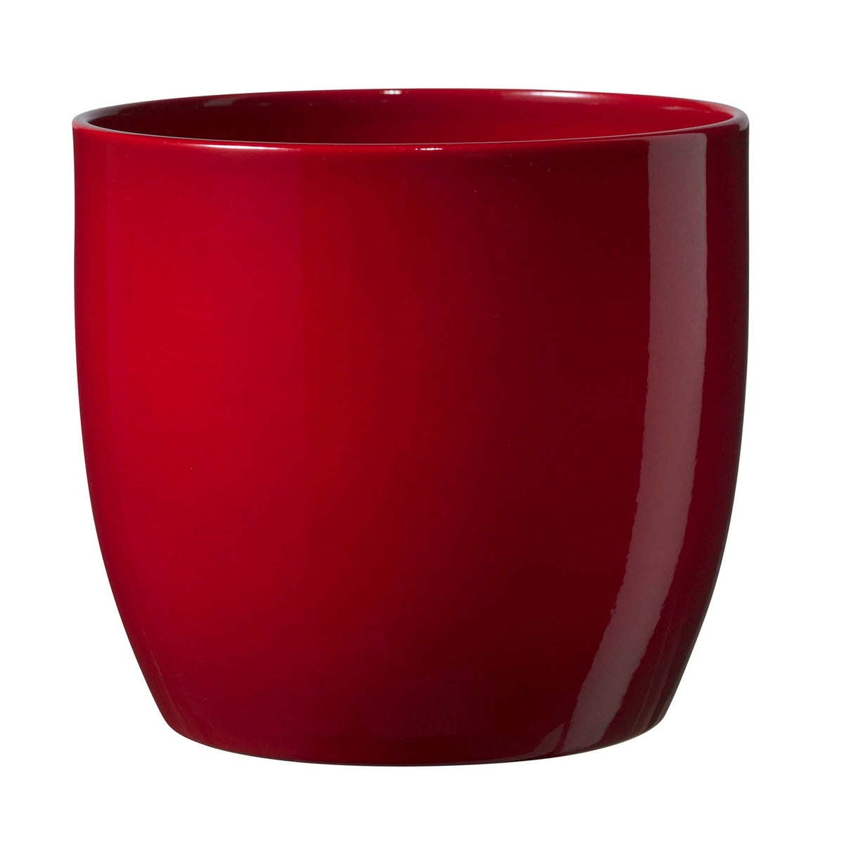 5.1" Red Ceramic Basel Full Color Pot