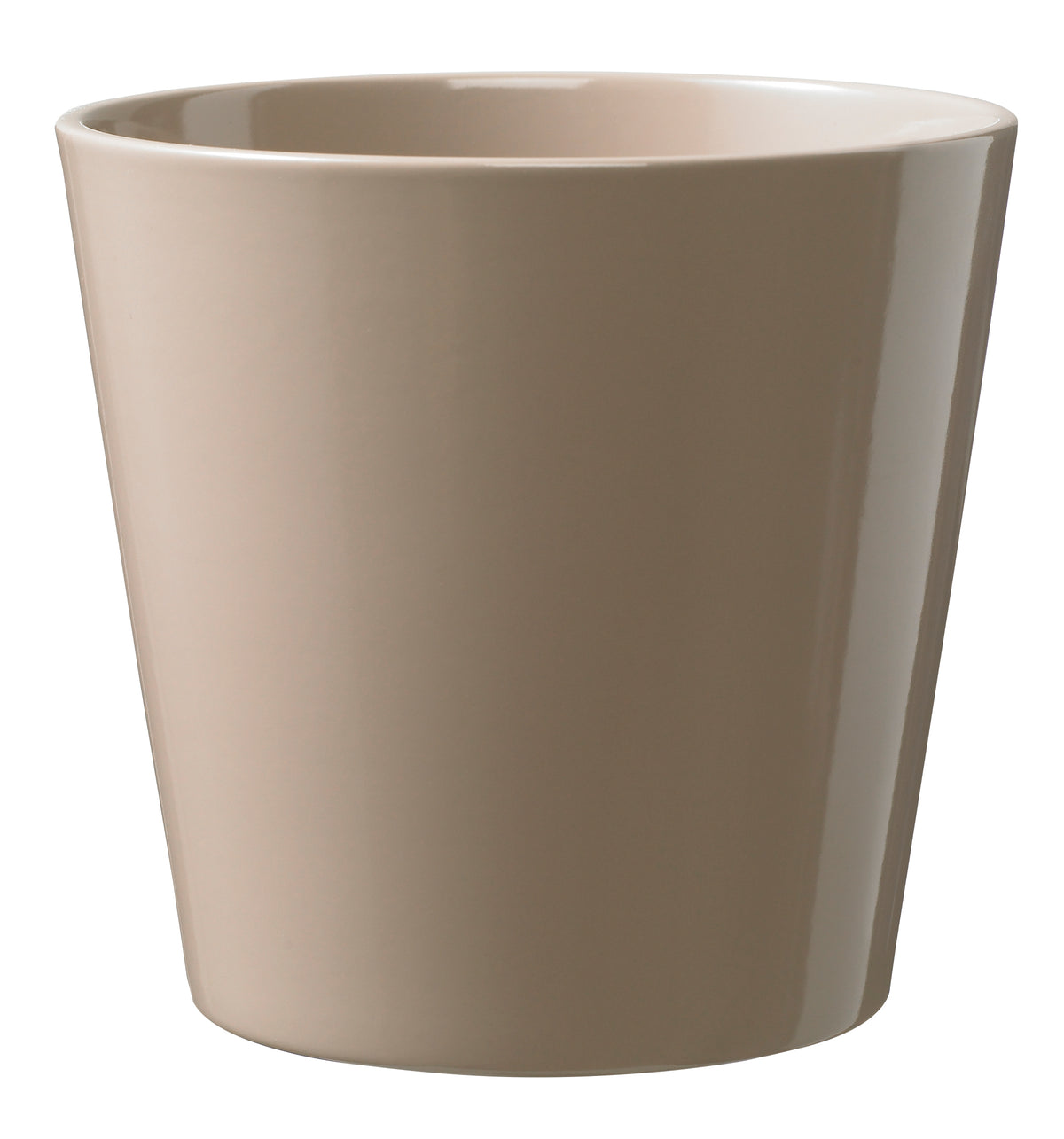 5.1" Taupe Ceramic Dallas Style Pot