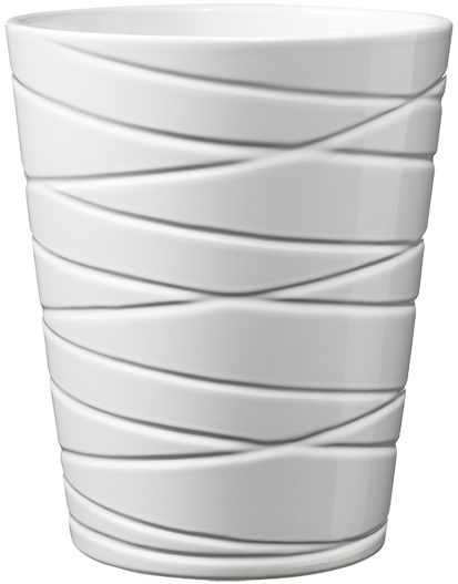 5.1" White Ceramic Singapur Pot
