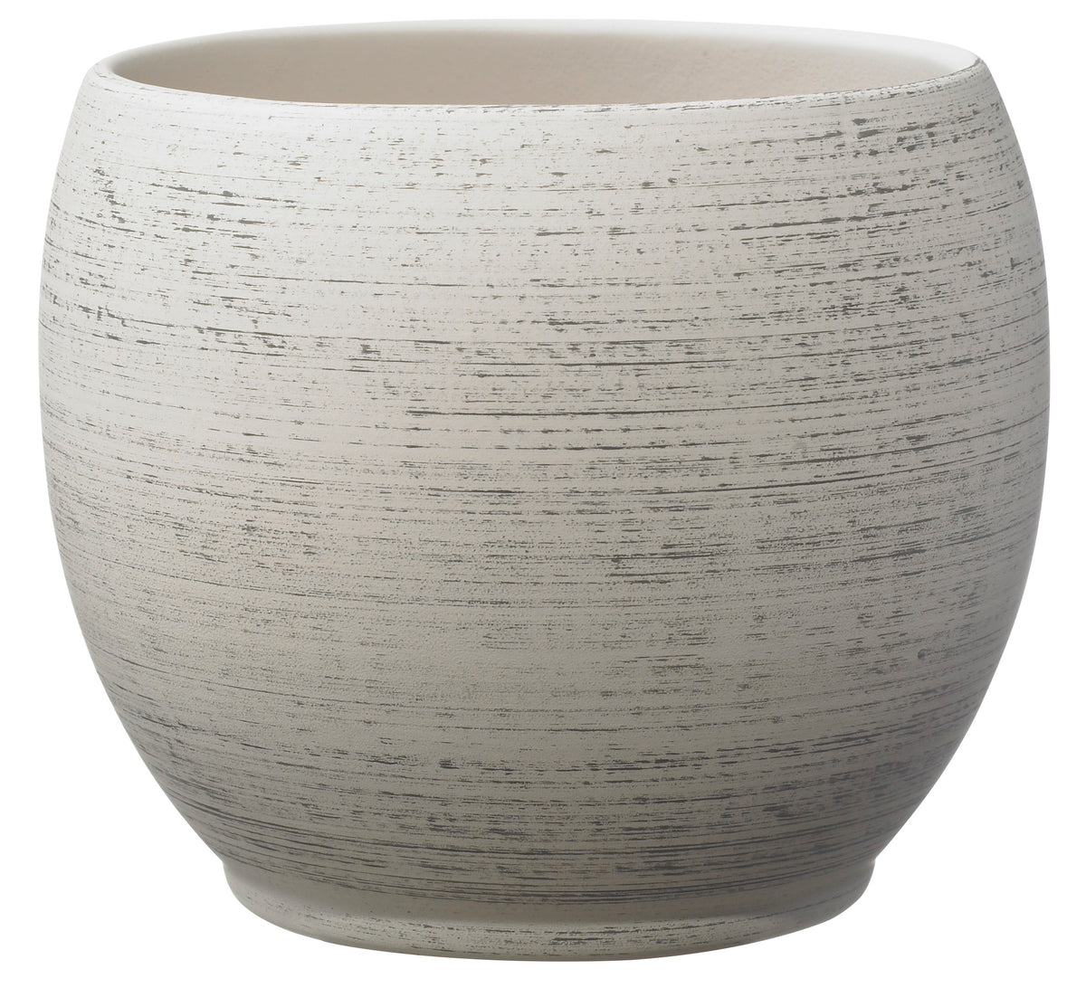 5.9" Wood Optics Gray Ceramic Alberta Fashion Pot