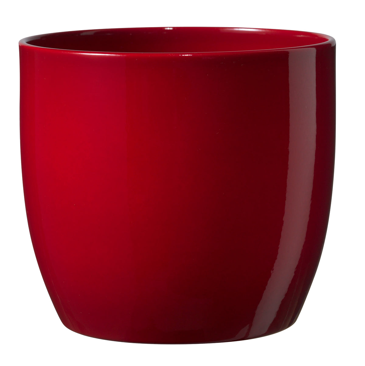 3.1" Red Ceramic Basel Full Color Pot
