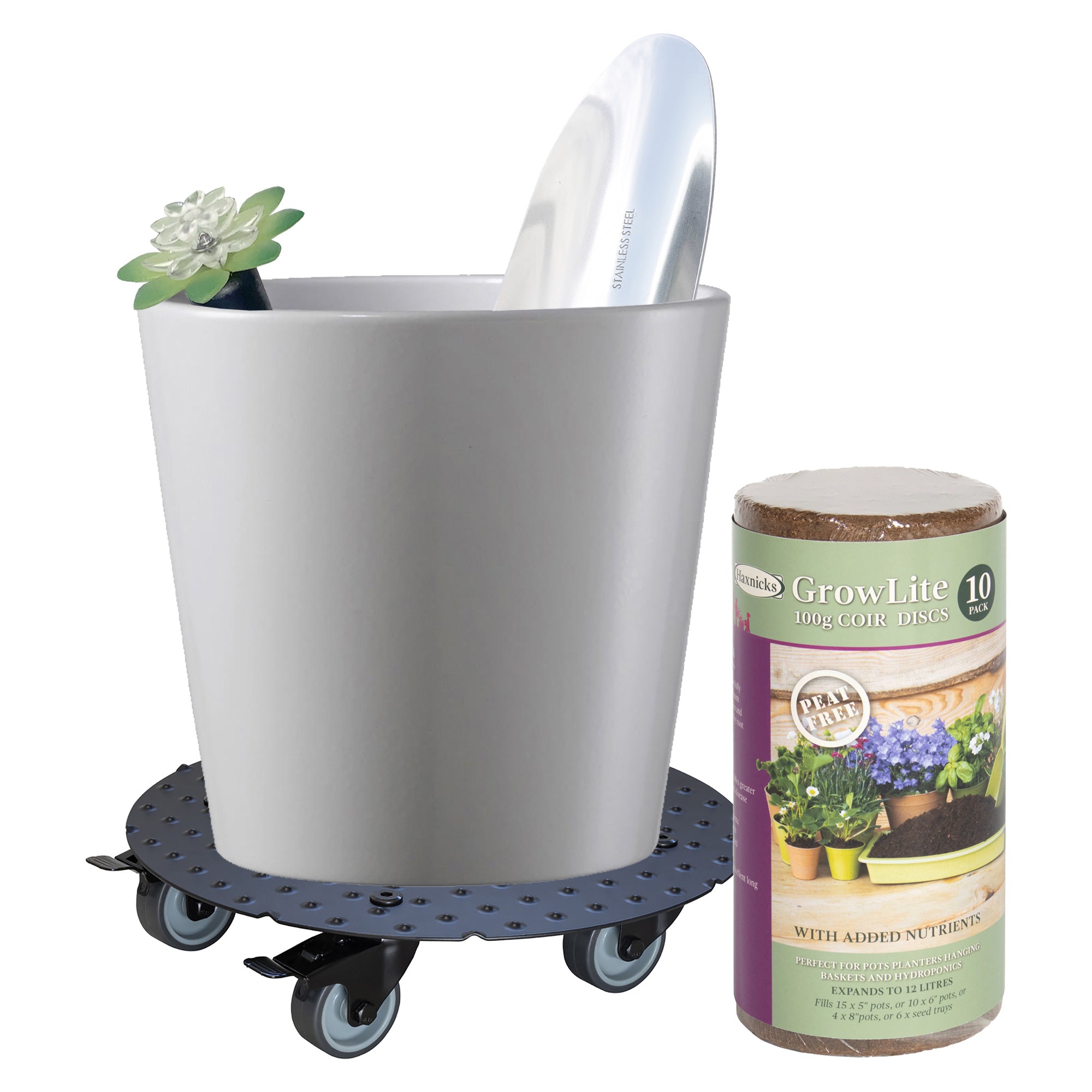 indoor plant pots with tray Dallas Esprit Indoor Ceramic Pottery Kit