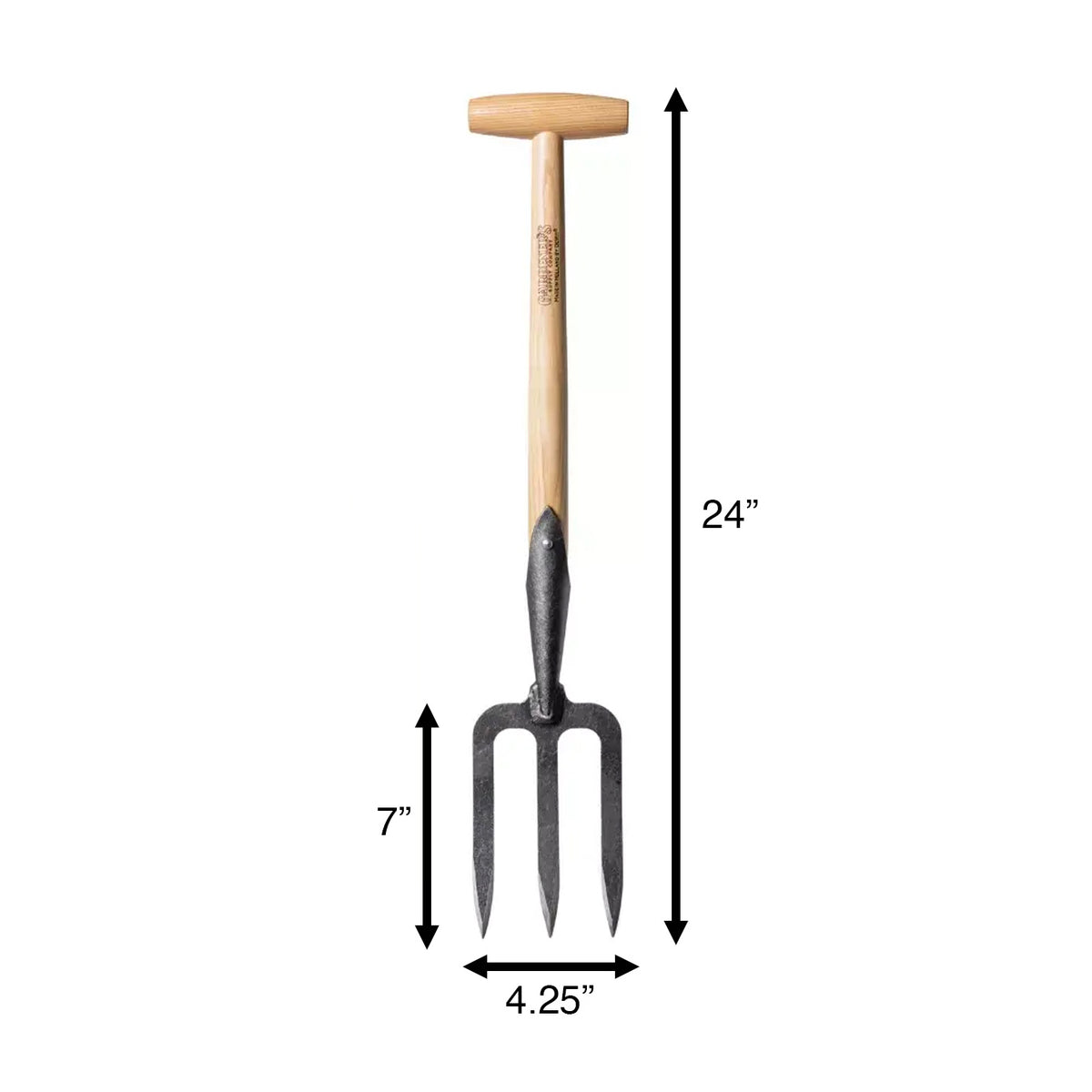 DeWit Perennial Fork with Short T-Handle – Durable Garden Dividing & Digging Tool
