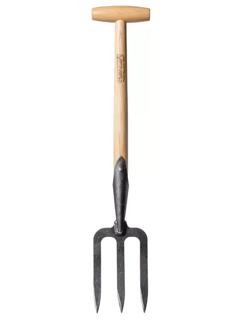 DeWit Perennial Fork with Short T-Handle – Durable Garden Dividing & Digging Tool