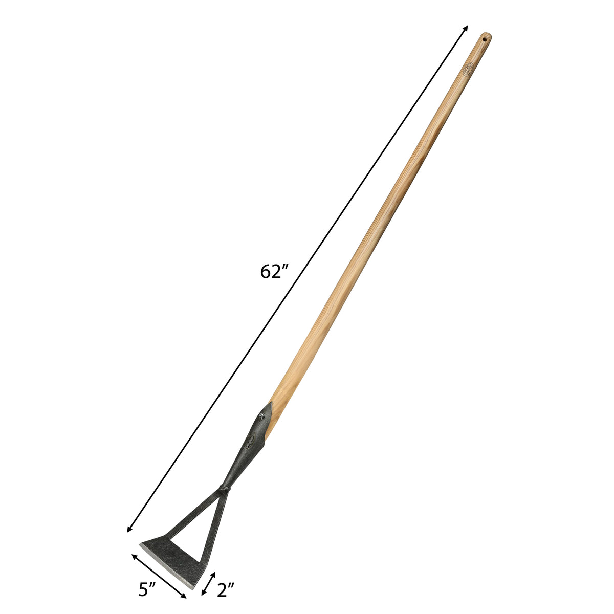 DeWit Long Handle Dutch Hoe, Head: 2"L x 5"W Total: 62"L 2.4lbs