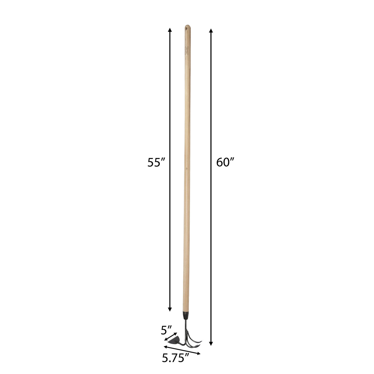 DeWit Comby Hoe – 3-Tine Cultivator & Half-Moon Hoe with Long Handle | Premium Hand-Forged Garden Tool