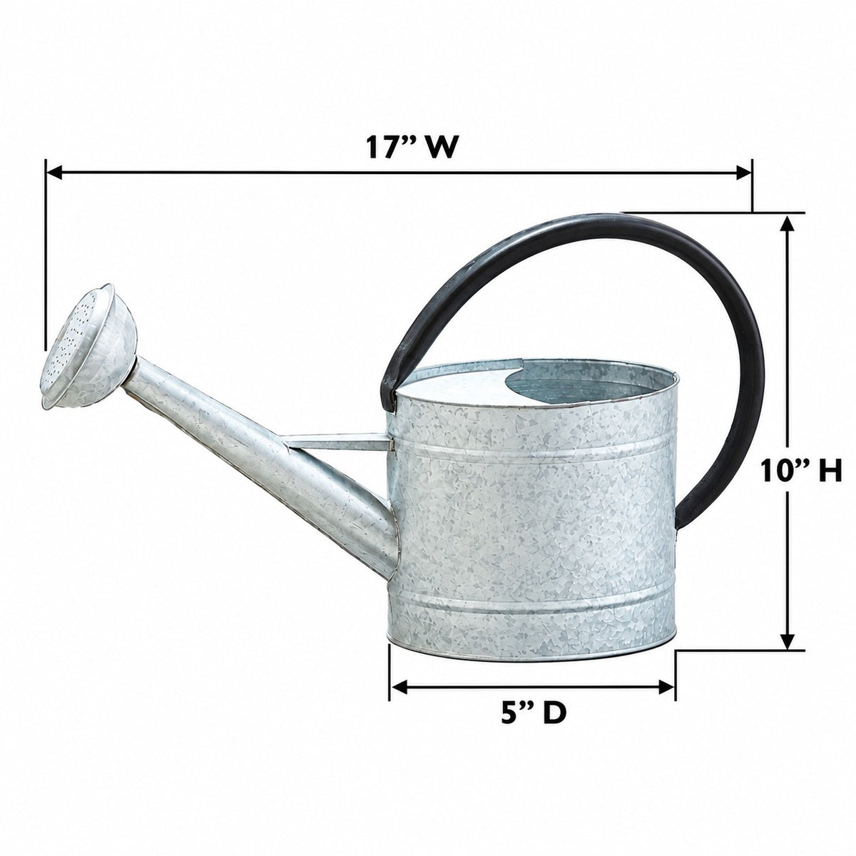 0.7 Gallon Oval Aged Zinc Watering Can