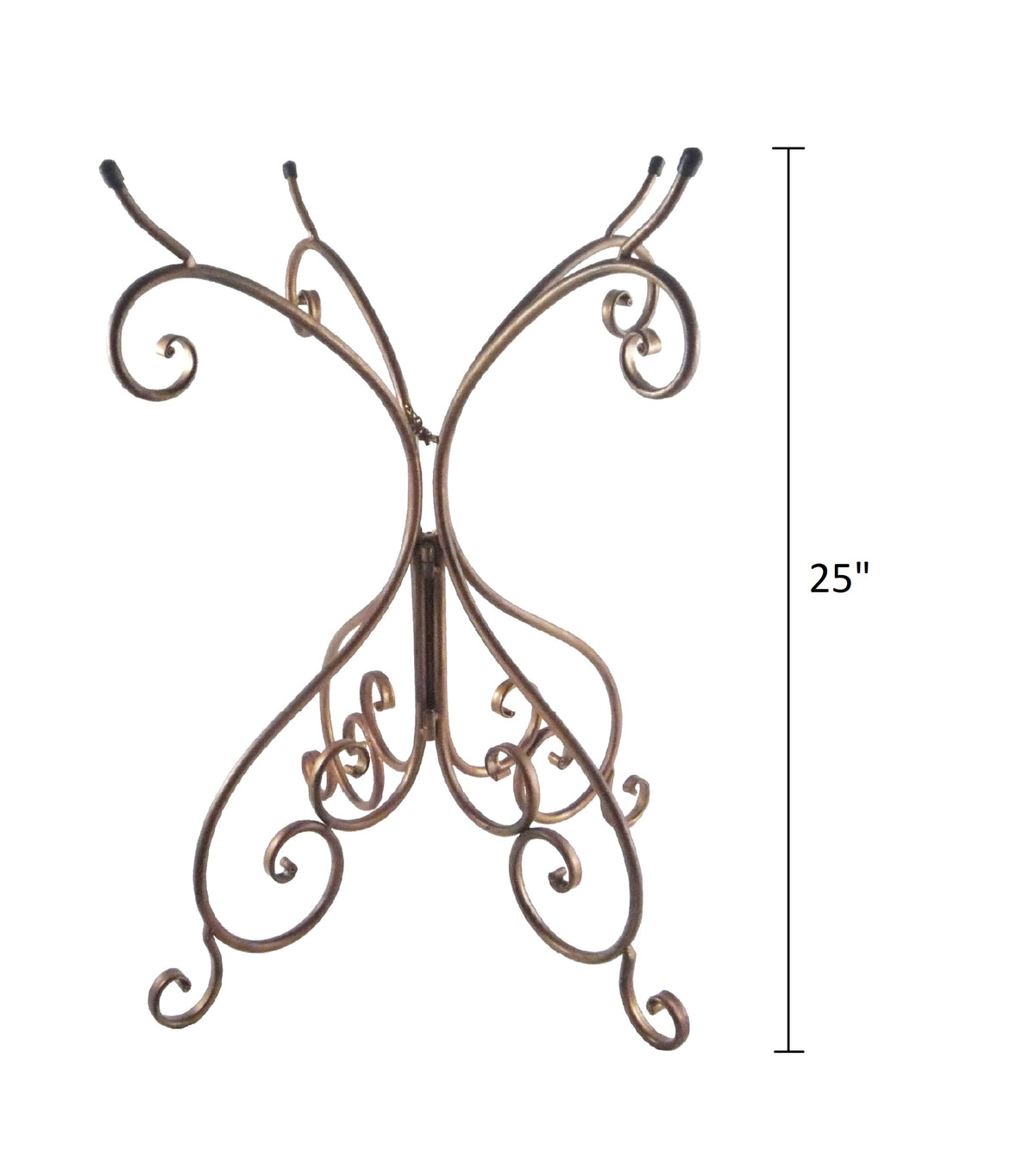 Light Green Fiber Clay 19" Dia Birdbath Top with 25"H Black Metal Stand