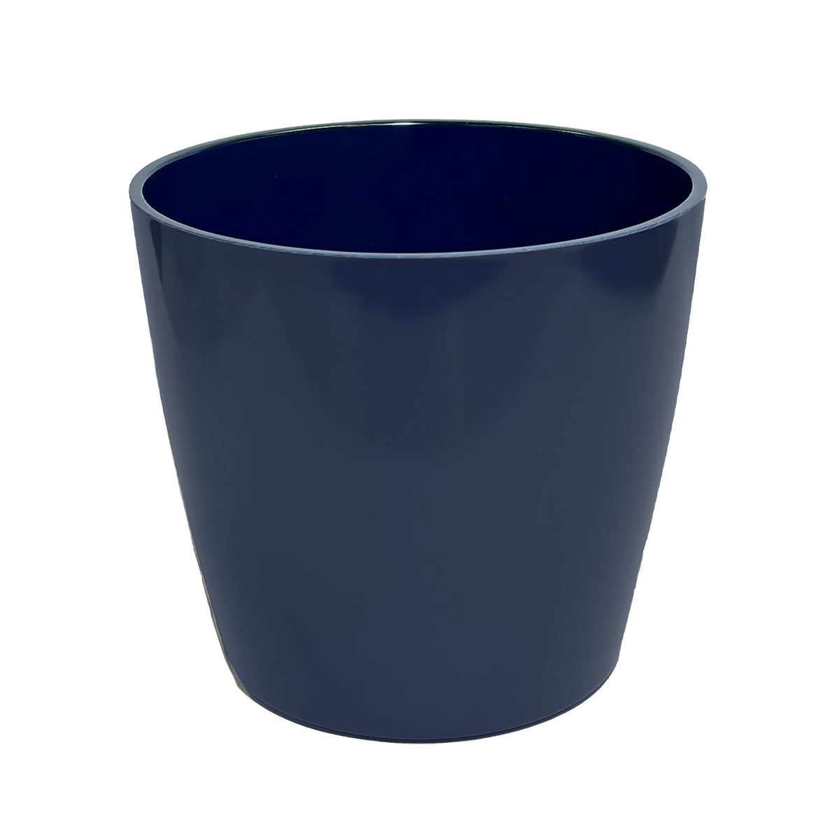 7" Indigo Round Bamboo Self-Watering Indoor/Outdoor Plant Pot
