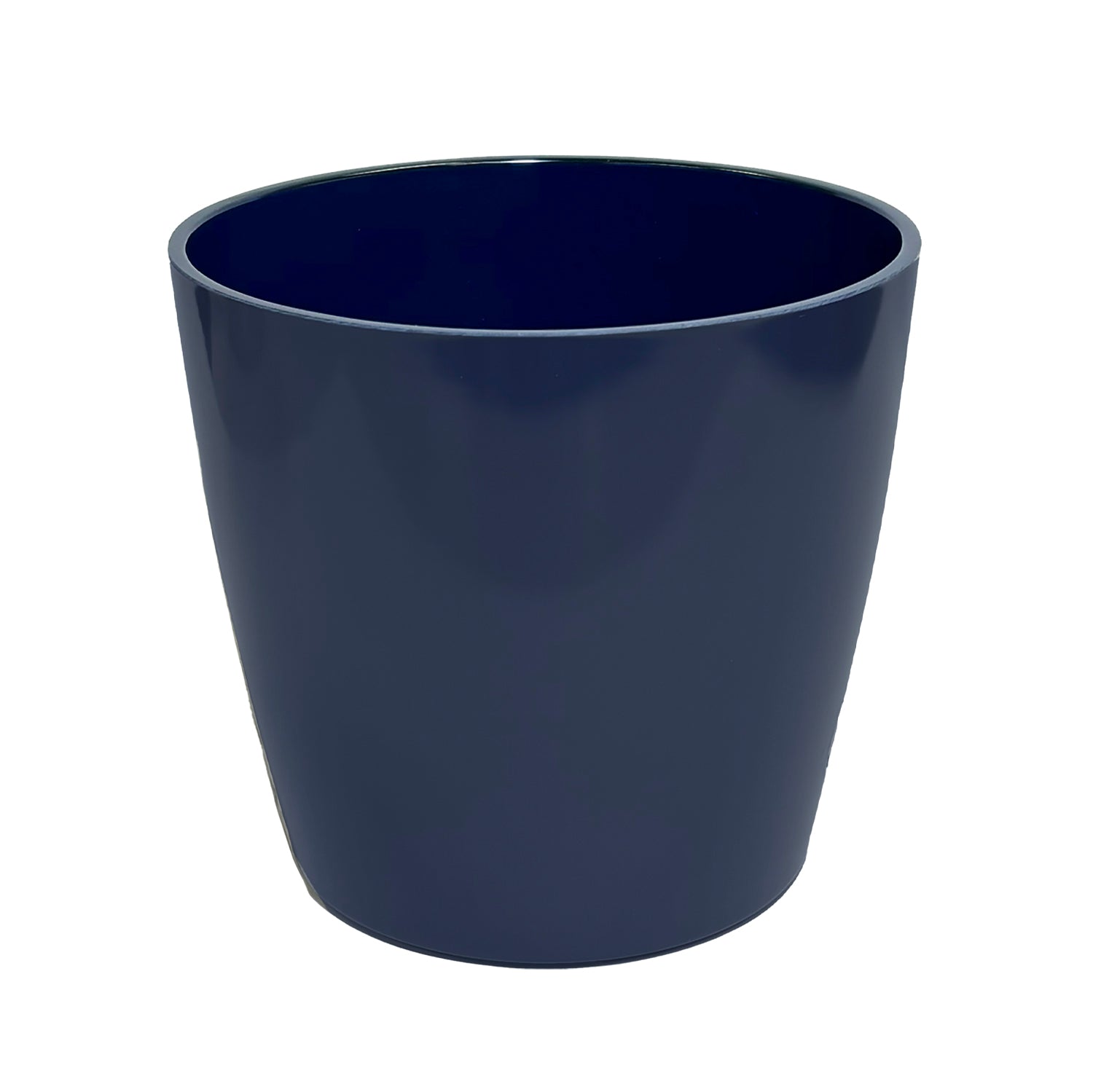 navy blue indoor plant pot 7" Indigo Round Self-Watering Bamboo Pot