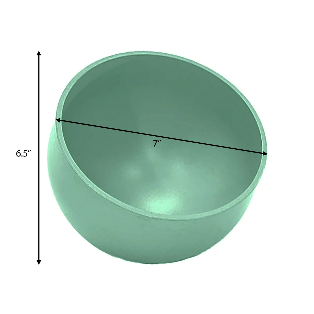 7" Seafoam Green Orbital Natural Bamboo Fiber Indoor/Outdoor Planter