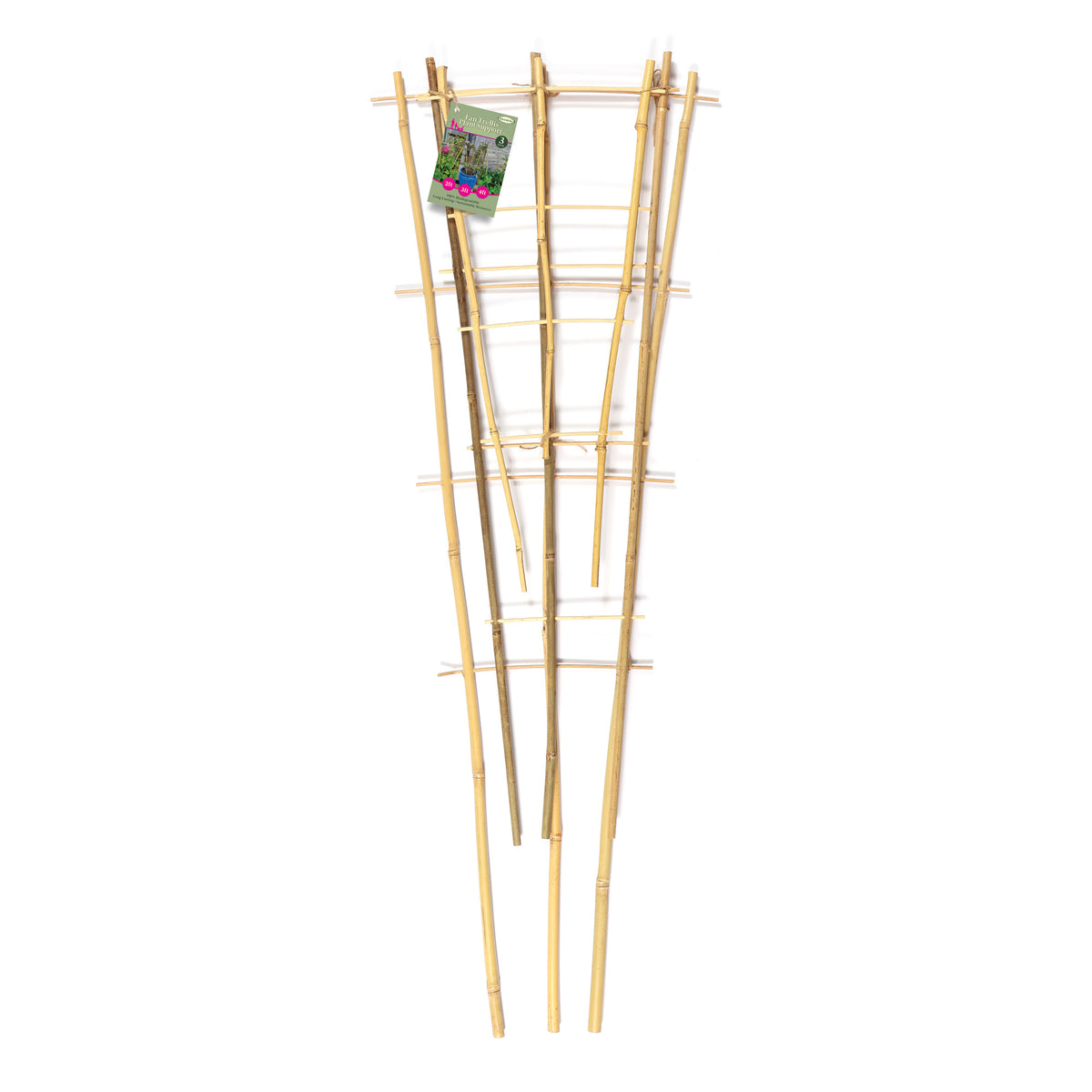 Bamboo Fan Trellis Plant Support – 2ft / 3ft / 4ft – 3 Pack