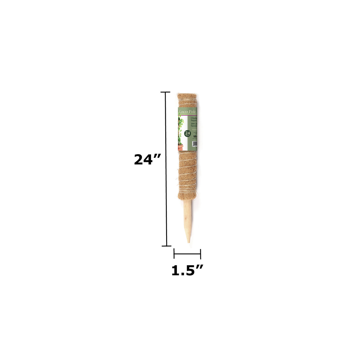 Coco Pole – 24" Plant Support