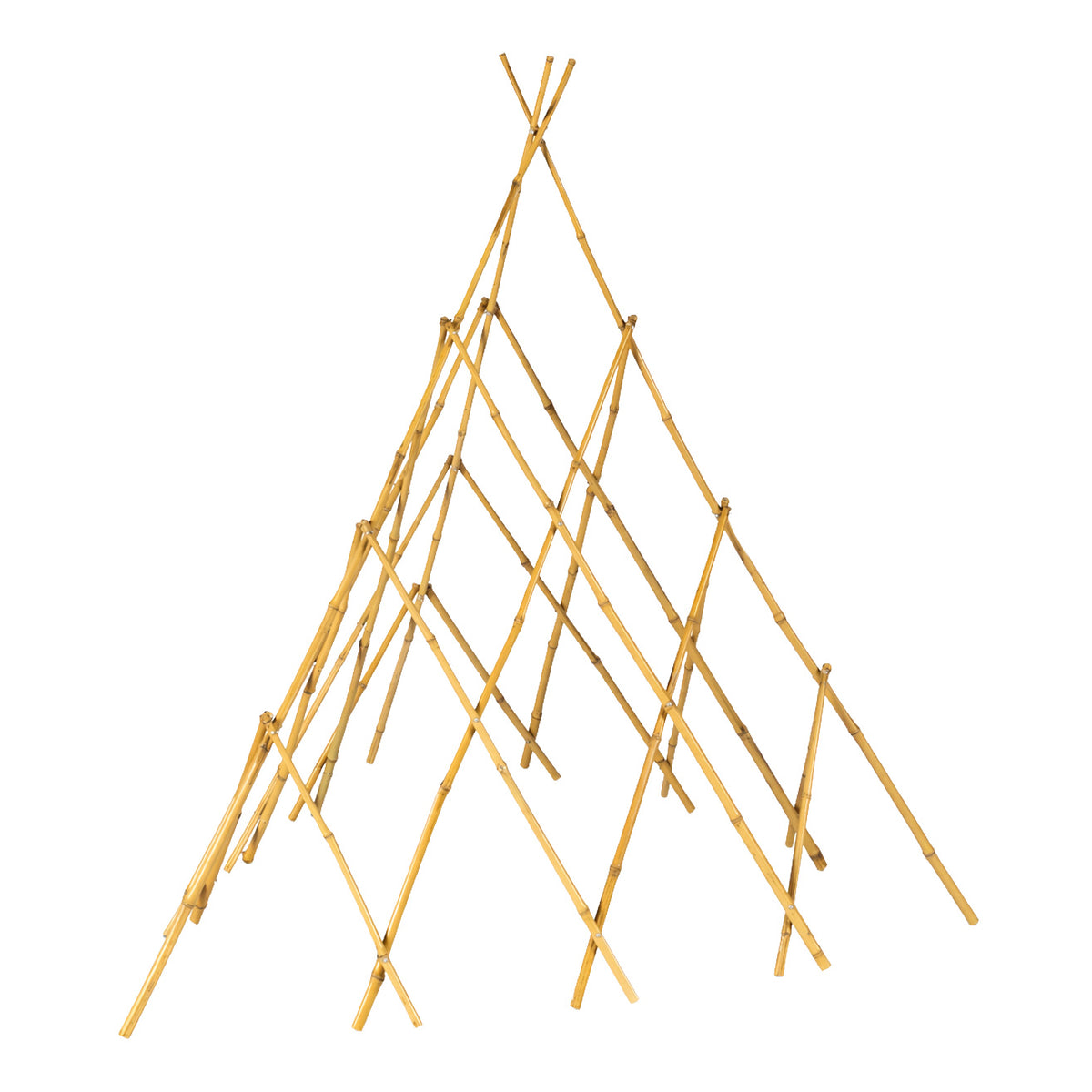 Haxnicks 4' Bamboo Expanding Obelisk – Natural Climbing Plant Support