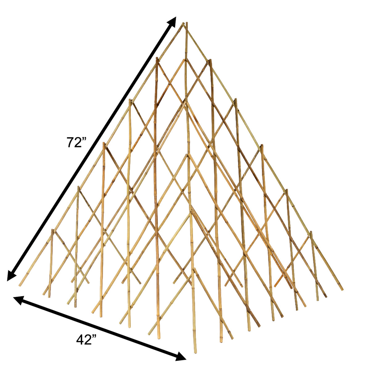 Haxnicks 6' Bamboo Expanding Obelisk – Natural Climbing Plant Support