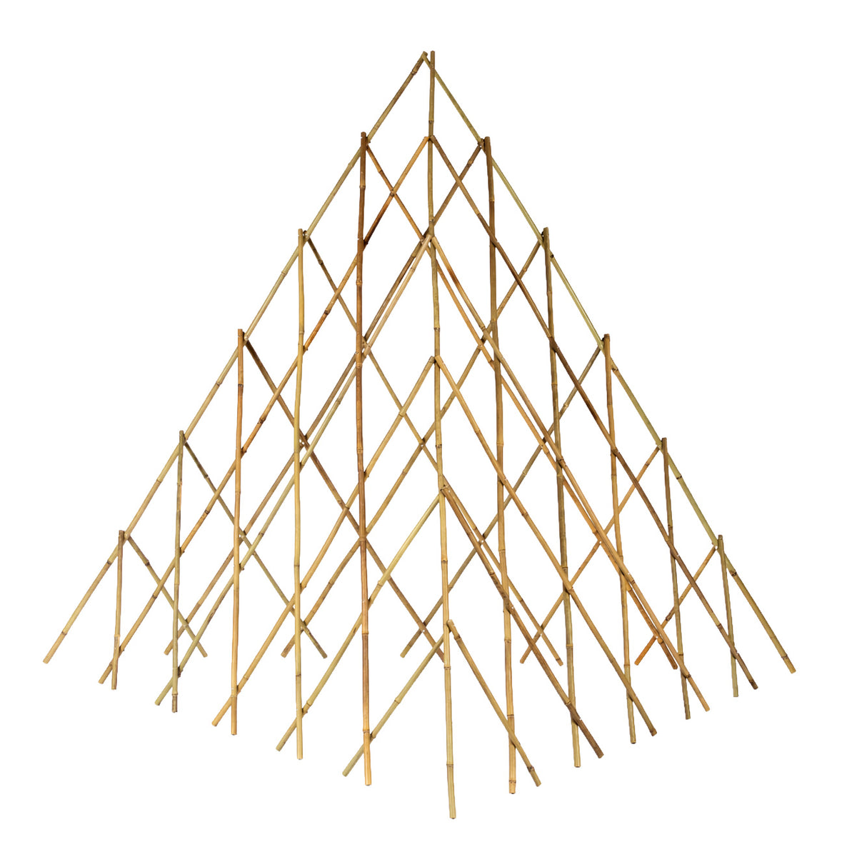 Haxnicks 6' Bamboo Expanding Obelisk – Natural Climbing Plant Support