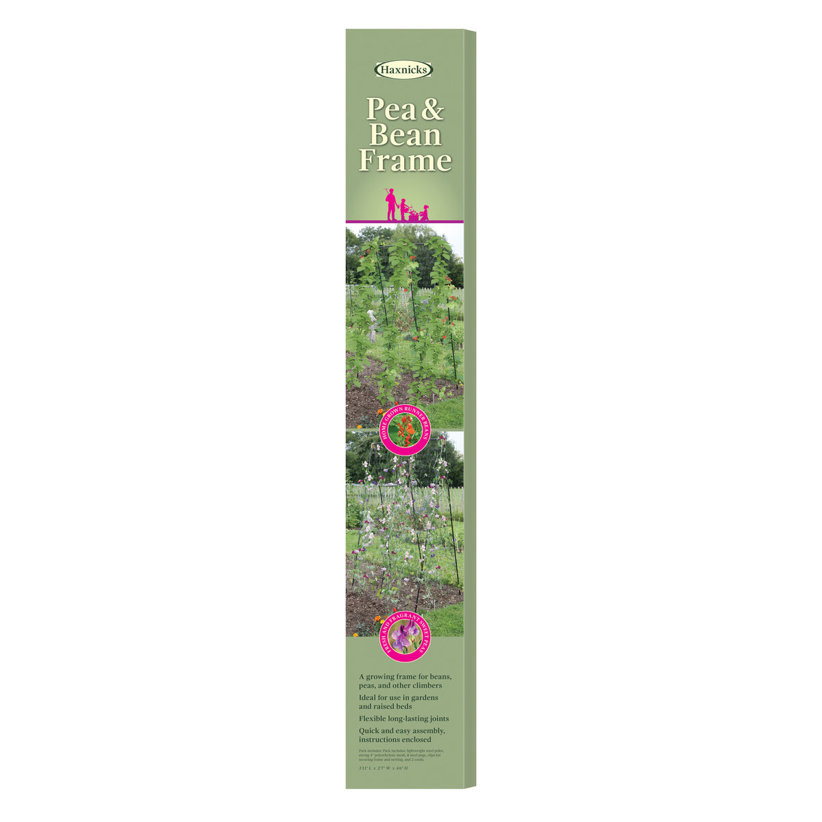 Haxnicks Pea & Bean Steel Growing Frame with Climbing Plant Netting