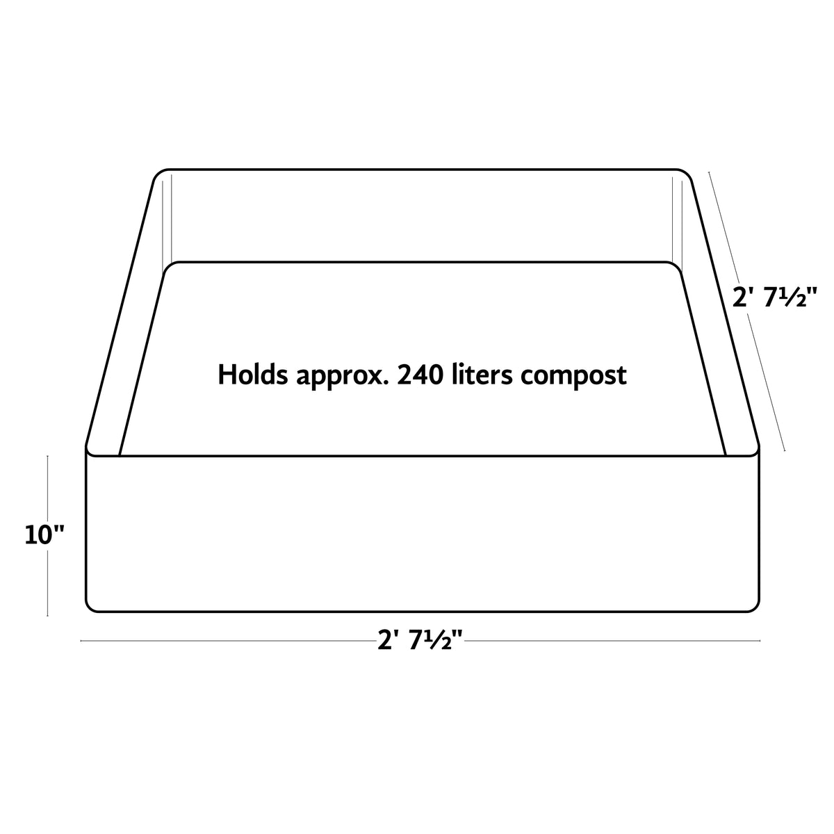 Premium Fabric My First Vegetable / Sandpit 31.5"W x 10"D