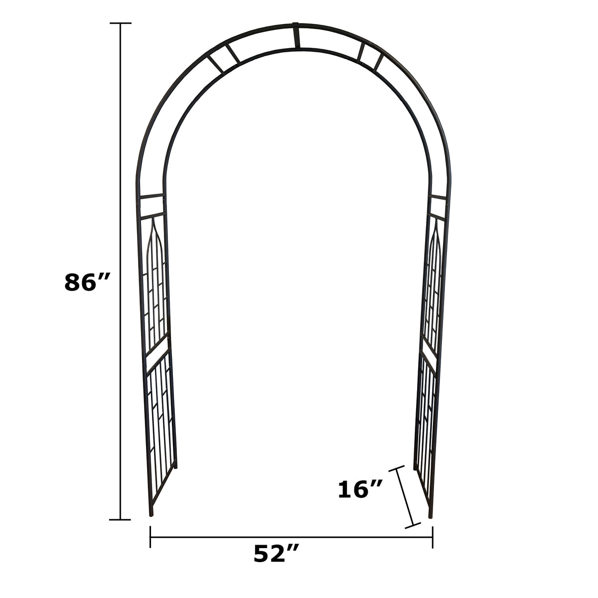 Garden Gateway Arch – Powder-Coated Steel Arbor for Vines, Roses & Weddings