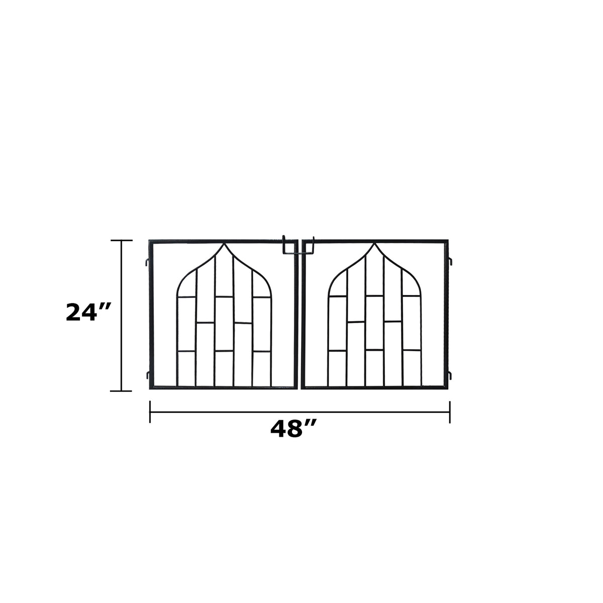 Garden Gateway Gate  1"D x 24"H x 48"W