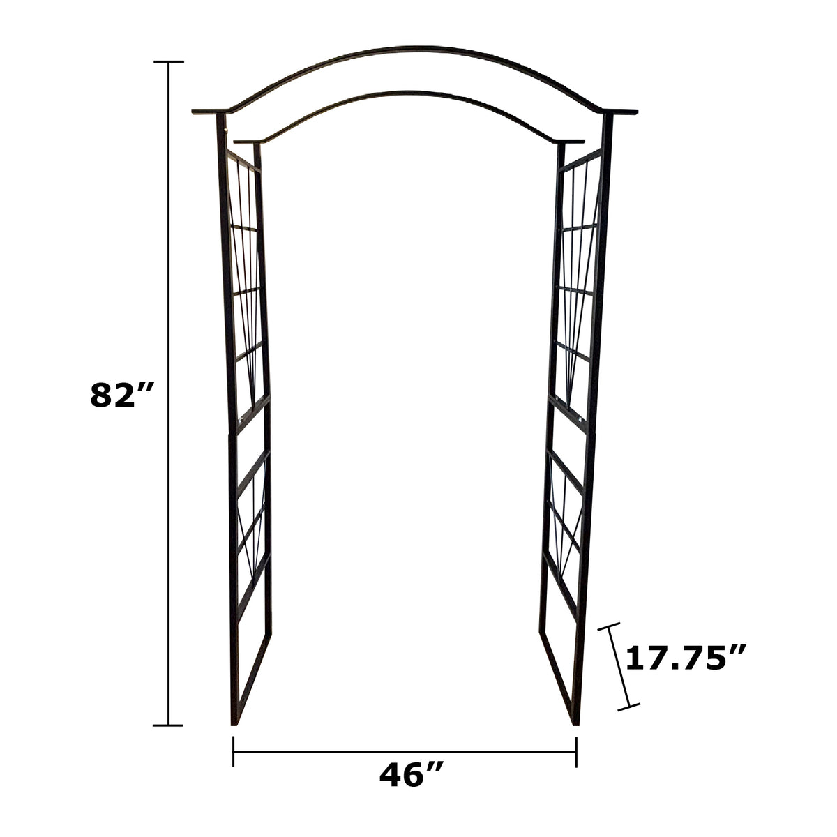Elegance Garden Arch 17.75"D x 46"W x 82"H