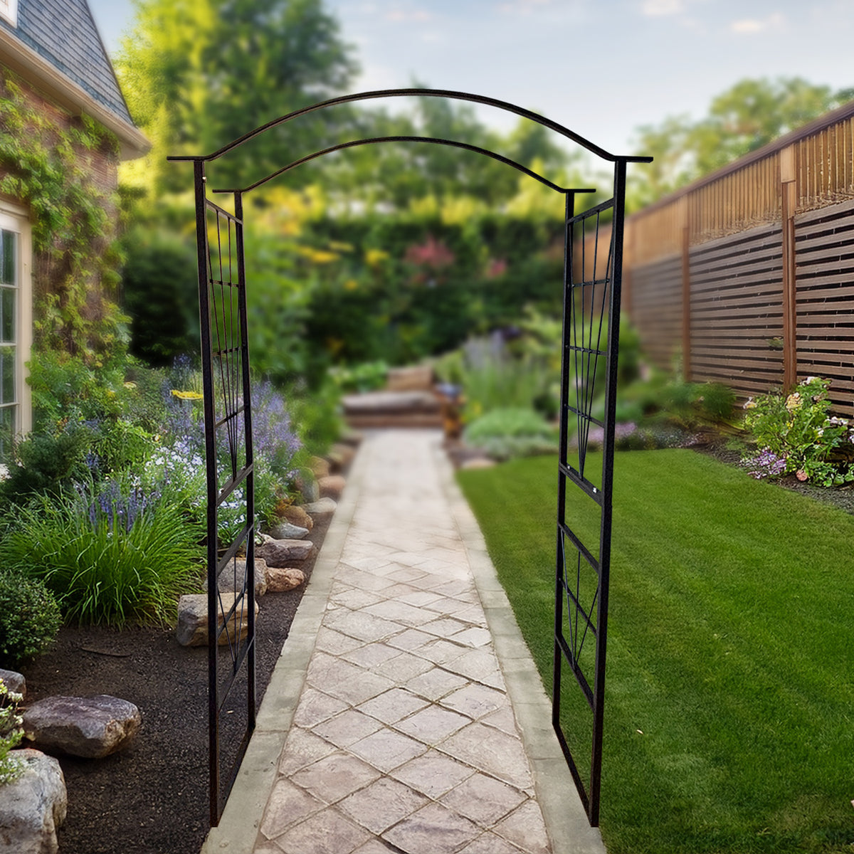 Elegance Garden Arch 17.75"D x 46"W x 82"H