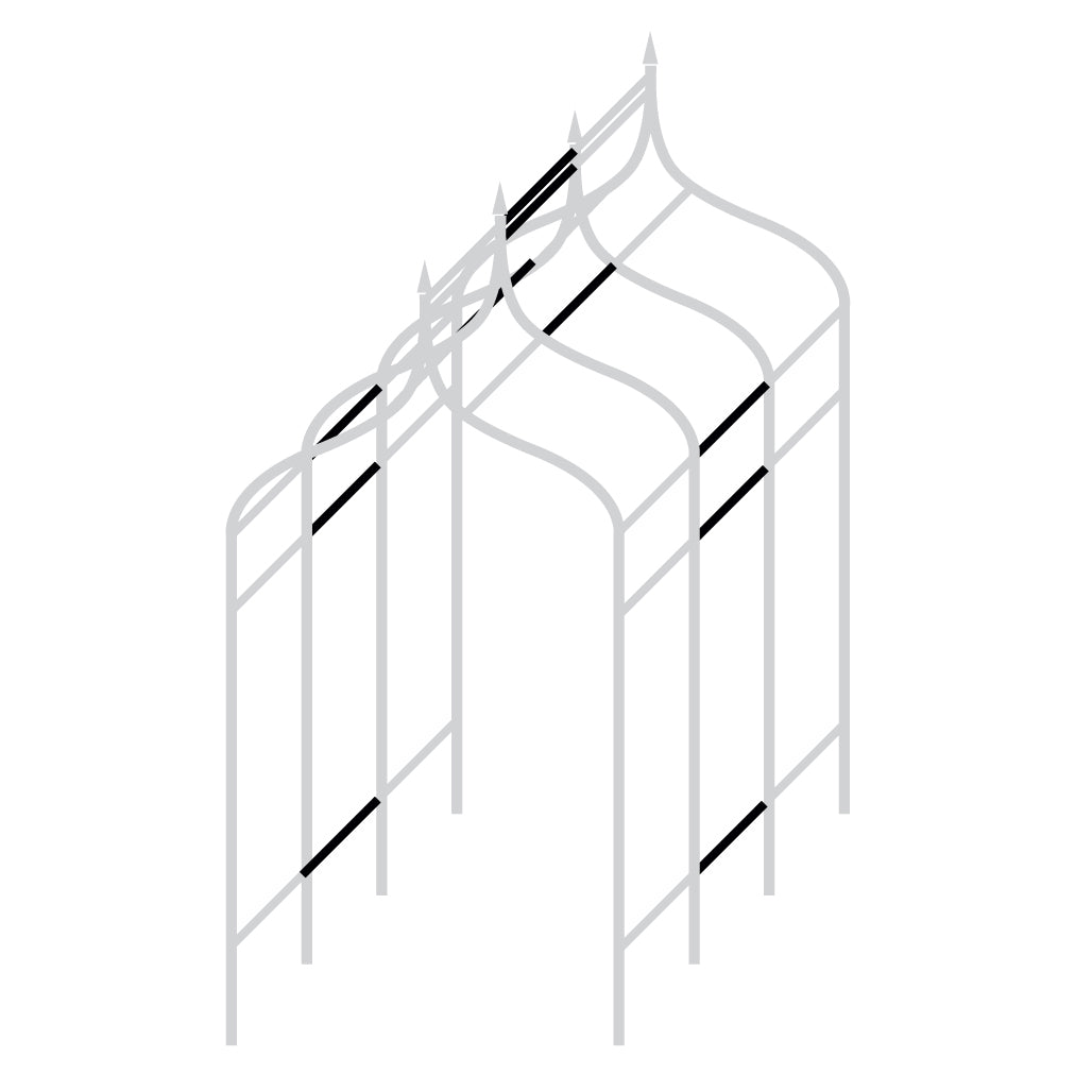 Gothic Style Garden Arch Extension Kit, 20.5" Extender Rods-Quantity of 10