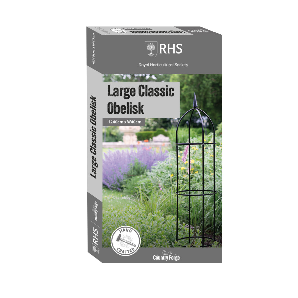 RHS 94.5" Garden Obelisk – Powder-Coated Steel Climbing Plant Support