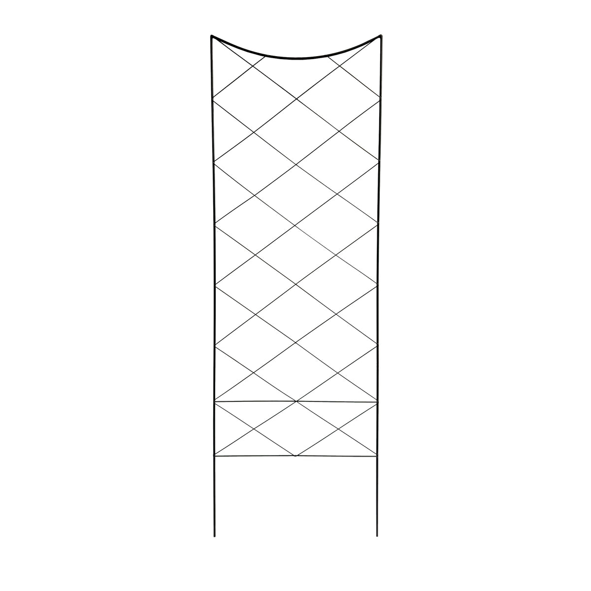 RHS Crescent Screen Trellis – 71" Freestanding Steel Climbing Plant Support