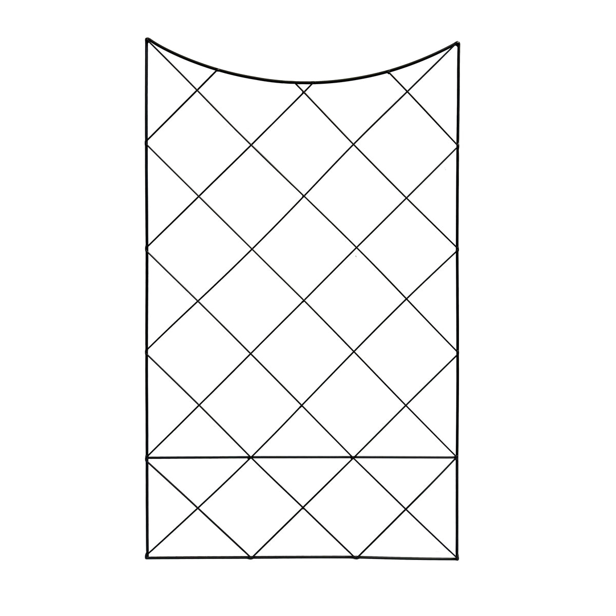 RHS Crescent Wall Trellis – 24" x 39" Matte Black Steel Wall-Mounted Garden Trellis for Climbing Plants