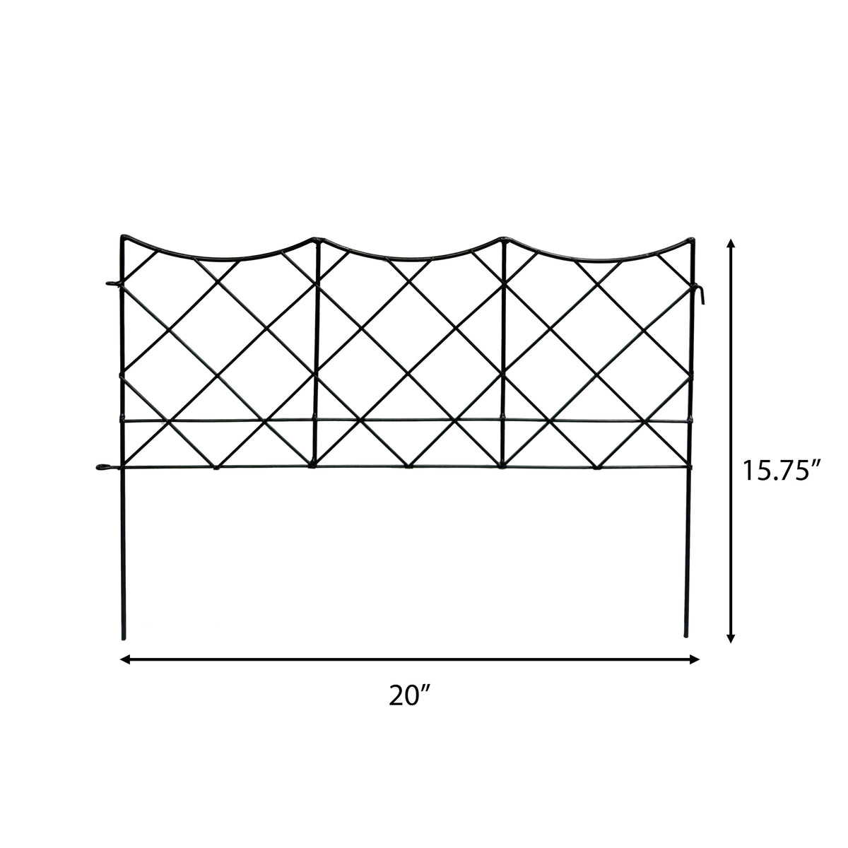 RHS Crescent Garden Border Edging – Matte Black Steel, 3 Pack